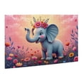 thumbnail image 3 of 500 Pcs Flower Crown Elephant Jigsaw Puzzle For Adults Charming Animal Puzzle Relaxing Challenging Activity Vibrant Artwork Great Gift Idea For Puzzle Lovers Men Women Elders Birthday Gift, 3 of 6
