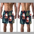 thumbnail image 3 of luoweisi Men's Beach Shorts Quick Dry Swim Trunks with Mesh Lining Christmas Santa Claus M, 3 of 5