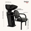 thumbnail image 5 of Baasha Professional Shampoo Chair and Bowl Set for Salon, Adjustable Shampoo Bowl with Headrest, Memory Foam Cushion, Shampoo Chair Ergonomic Design for Ultimate Comfort, 5 of 7