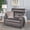 Slate, variant on Euroco Reclining Loveseat for Two with Plush Cushions, Manual Recliner Sofa in Fabric or Microfiber