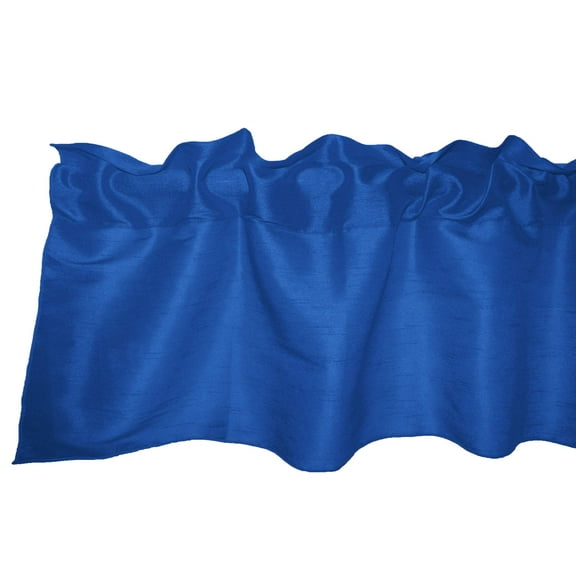 Faux Silk Dupioni Window Valance 56 Inch Wide Blue