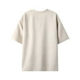 thumbnail image 2 of POIUYTR Men's Suede T-shirt Short Sleeve Faux Suede Crew Neck Tops Casual Basic Solid Color Tee Shirt, 2 of 7