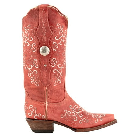 

Ferrini Womens Bella Snip Toe Boots Mid Calf Low Heel 1-2