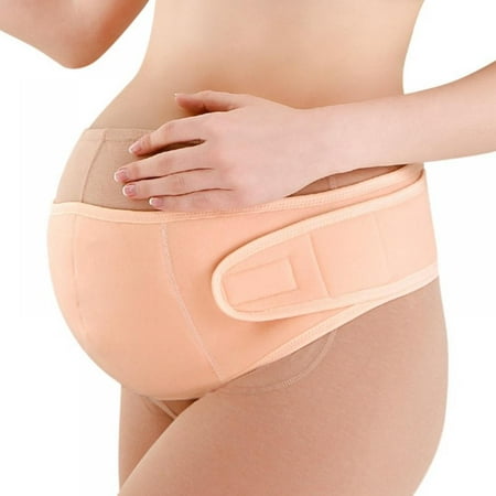 

MELLCO Maternity Support Belt Breathable Pregnancy Belly Band Abdominal Binder Adjustable Back/Pelvic Support，Beige(XL)