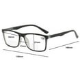 thumbnail image 5 of 3 Pairs of Black Blue Retro Rectangle Bifocal Reading Glasses 4.00 for men, Classic Presbyopic Glasses Spring Hinge Readers +4.00, 5 of 5