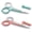Red+Green, variant on PAFASON High Precision Eyebrow Grooming Scissor Set, Beauty Makeup Cosmetic Tool, Curved, Straight Tip, Stainless Steel, Safety Case for Trimming Eyelash Extensions
