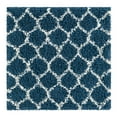thumbnail image 3 of Unique Loom Trellis Shag Collection Area Rug - Ruby (3' 3" Square Navy Blue/Ivory), 3 of 11