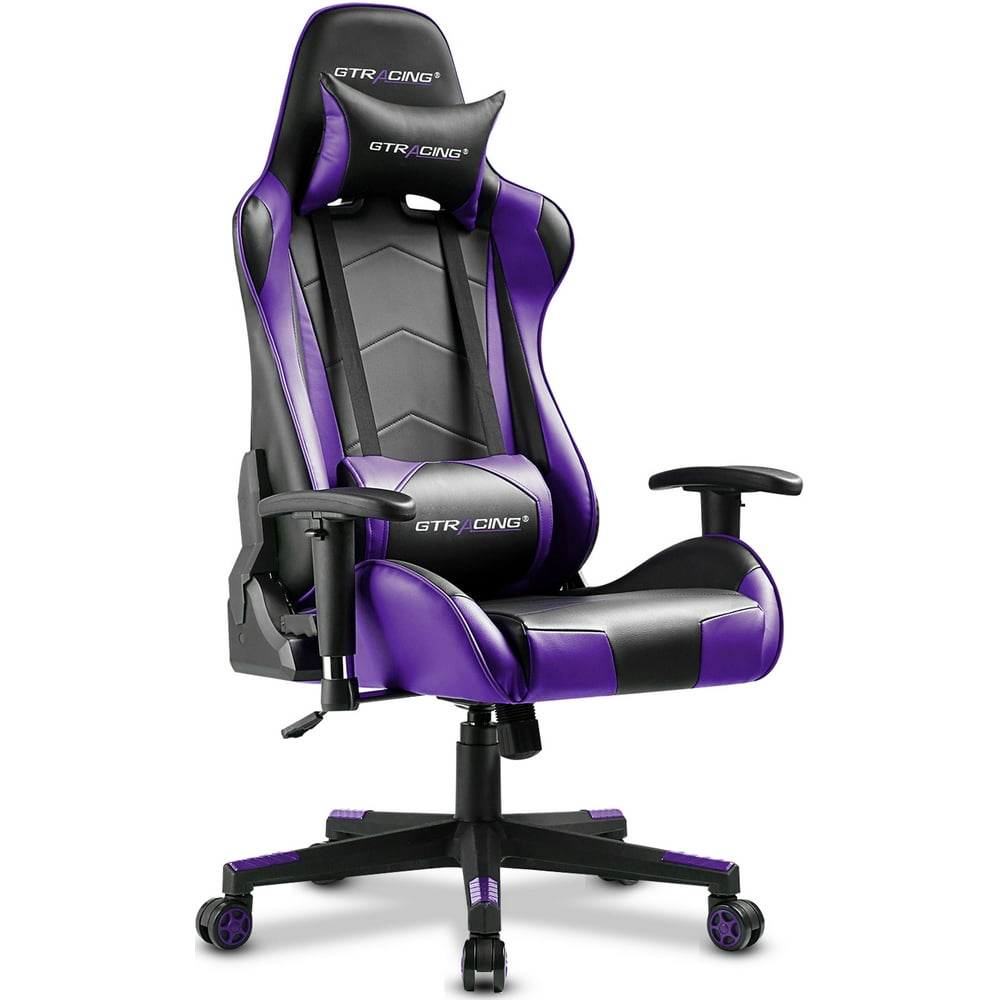 GTPLAYER Gaming Chair Office Chair Ergonomic High Back Reclining Chair, Purple