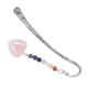 thumbnail image 3 of Metal Crystal Bookmark Antique Silver Heart Shaped Pendant Bookmark Vintage Beading Bookmark for Students Writers, 3 of 3