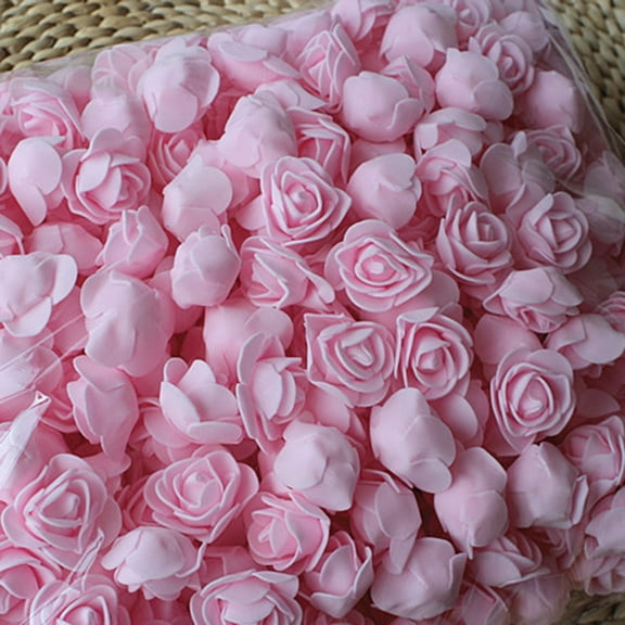 Dream Lifestyle 500 Pcs Stemless Artificial Rose Flower Heads,Mini Foam Fake Rose Flower Heads,for Weddings,Flowers Decor,DIY Crafts 3cm/1.18
