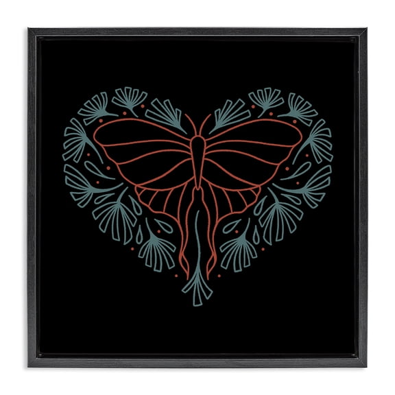 Stupell Industries Eclectic Black Floating Frame Canvas Art, 18 x 18, by Ahmed Sameh Hussein