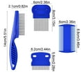 thumbnail image 3 of Flea Lice Comb Set, Stainless Steel Dog Cat Grooming Combs with Rounded Teeth, Double Sided Pet Tear Stain Remover, 4Pcs Dematting Tool, 3 of 6