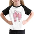 thumbnail image 4 of Taqqpue Girl Summer Tops Cotton Short Sleeve T Shirt Casual Loose Soft Basic Tees Crew Neck Print Shirts 2-12 Years, 4 of 5