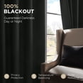 thumbnail image 3 of Cortinas Joydeco de lino negro opacas, 132 x 274 cm, 2 paneles, 3 of 9