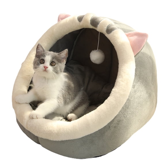 Cama Cálida Y Acogedora Para Mascotas, Cojín Antideslizante Para Casa De Gatos, Cama Extraíble Y Lavable Para Dormir Para Mascotas Minnieouse PT002537-01