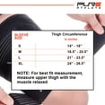 thumbnail image 5 of Pure Athlete Thigh Compression Sleeve - Adjustable Straps Quad Wrap Support Brace, Hamstring Upper Leg (2 Sleeves - Black, Large), 5 of 5