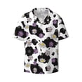 thumbnail image 3 of Goofa Daisies Flowers Printed Men's Casual Short-sleeved Shirt,Lightweight Breathable Button-down,Summer Casual men's top,Versatile Fashion shirt-X-Large, 3 of 7