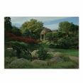 thumbnail image 1 of Nebraska Cutting Board, Picture of a Gazebo at the Sunken Gardens in Lincoln City Blooming Green Nature, Decorative Tempered Glass Cutting and Serving Board, in 3 Sizes, by Ambesonne, 1 of 2