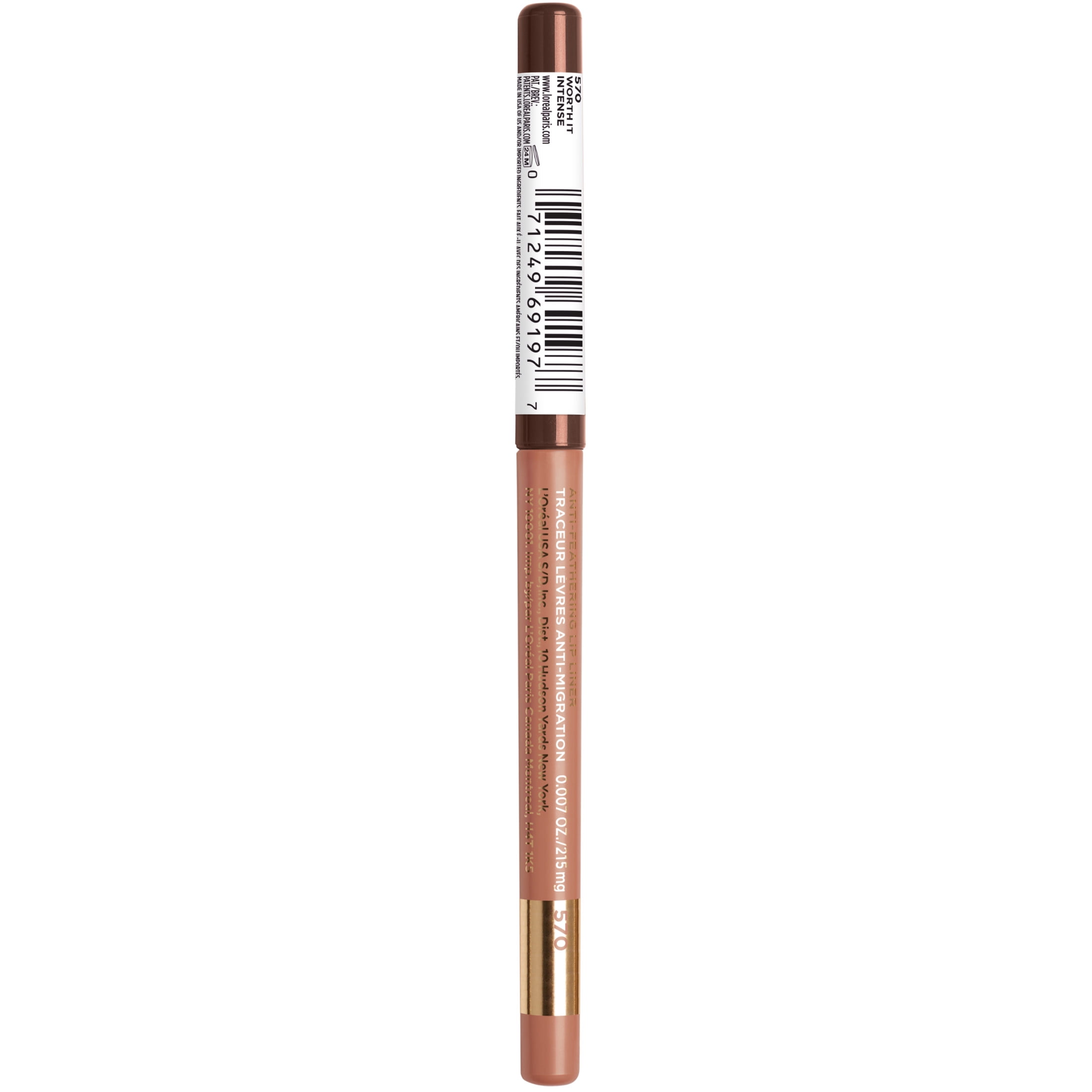 L'Oreal Paris Colour Riche Lip Liner Pencil with Omega 3 and Vitamin E, Worth It Intense, 0.01 oz