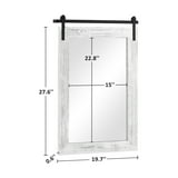 Rustic Wooden Framed Wall Mirror Decorative Wood Wall Mirror for Living ...