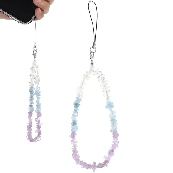 Raindrops 1Pcs Mobile Phone Hanging Chain Purple Crystal Elegant and Fashionable Accessory