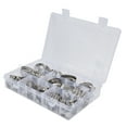 thumbnail image 4 of 60Pcs Hose Clamp Stainless Steel Adjustable American Type Industrial Tube Clips Set FS090001, 4 of 14