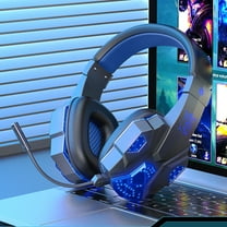 Gaming Headset, Hwkond Wireless Bluetooth Over-Ear Headphones With Microphone LED Luminous Noise Reduction Stereo Surround Sound Gaming Earphones,Black