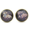 thumbnail image 5 of SuperJeweler Stainless Steel Antiqued World Map Cufflinks For Men, Fits Standard Shirt, 5 of 6
