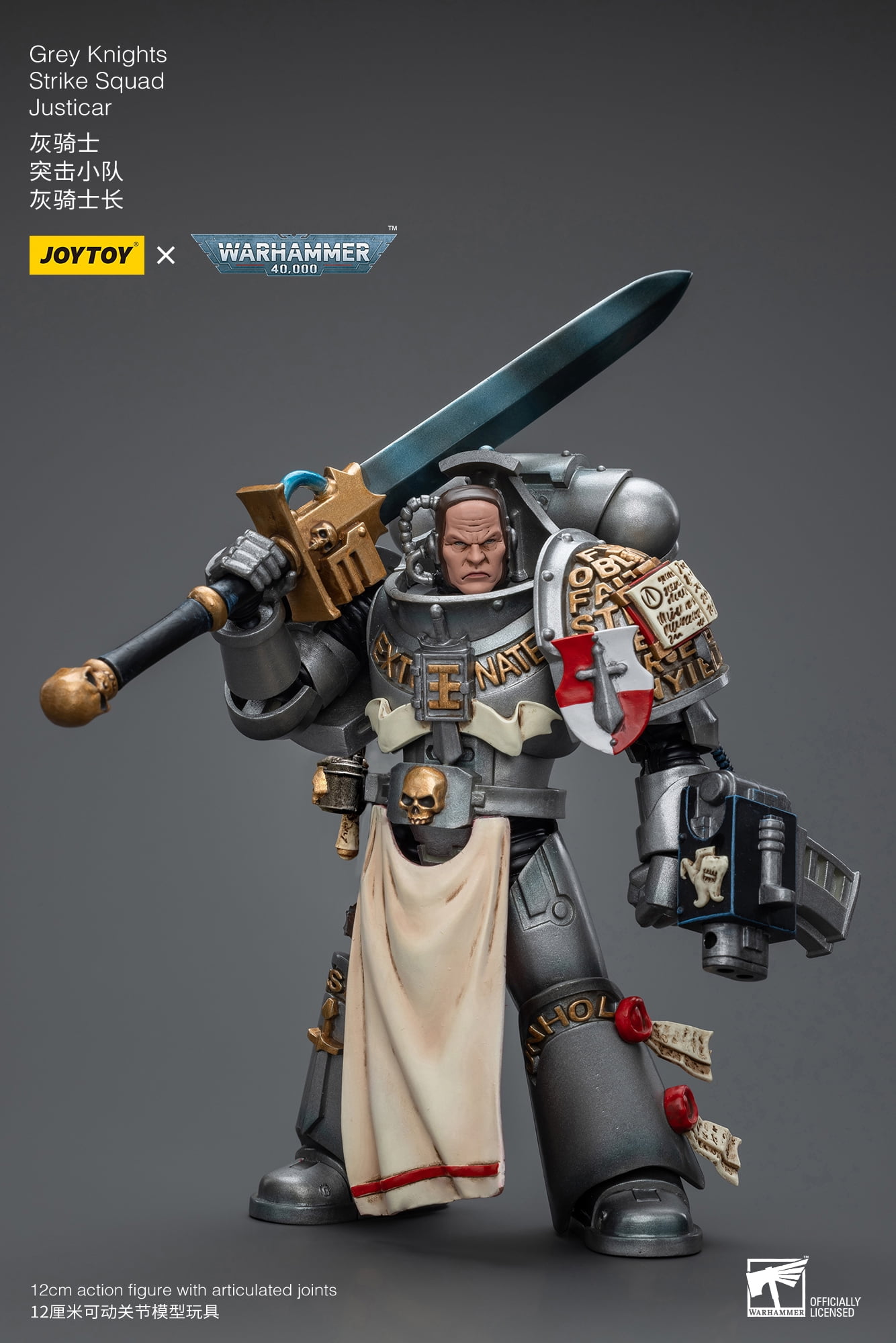 JoyToy - Warhammer 40K - Grey Knights: Strike Squad Justicar 1/18 Figure, Bloomage Joytoy Tech, Gifts