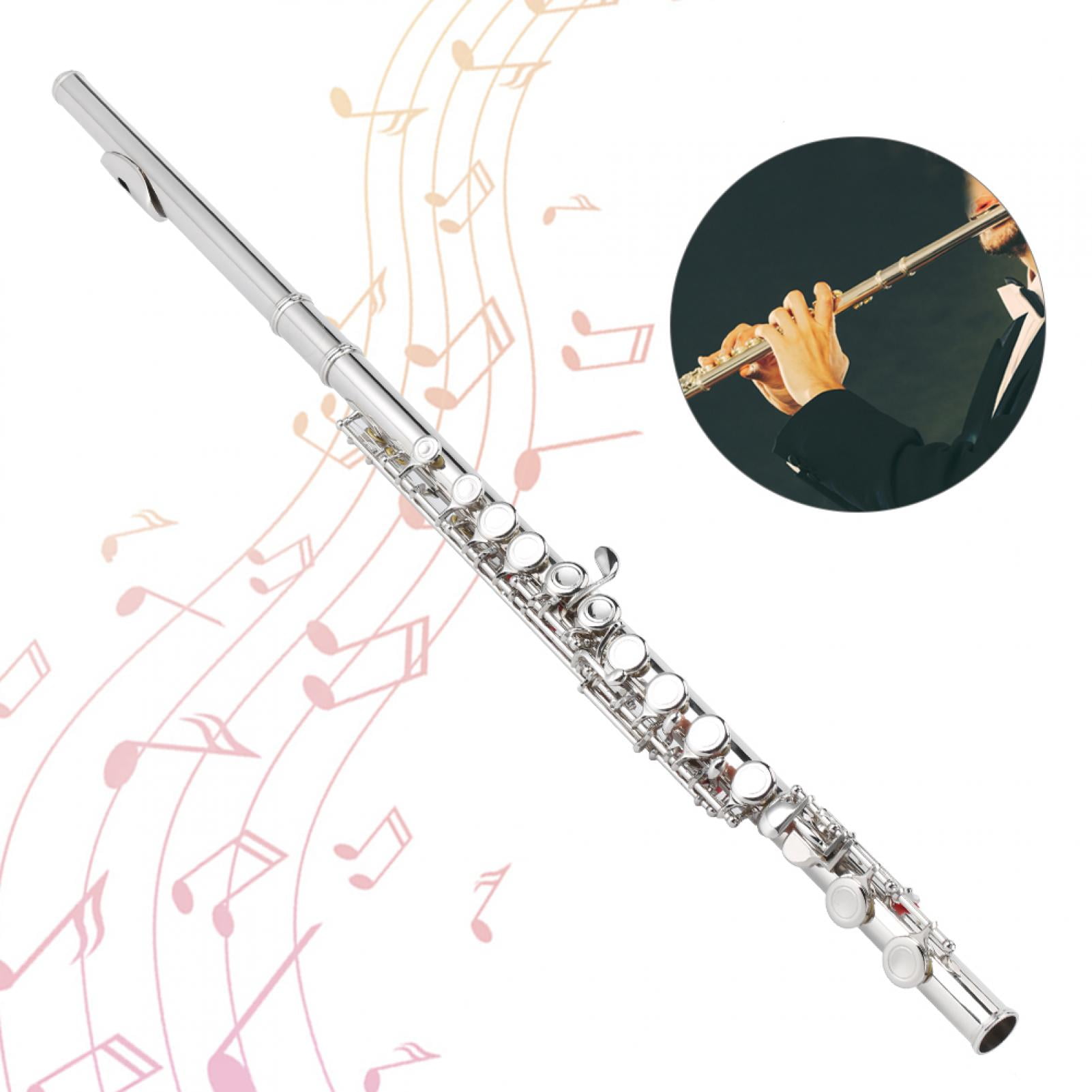 Playing Musical Instruments Playing Flute Silver Sterling Beginner Children Adult Professional Test Playing Musical Instruments