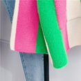 thumbnail image 7 of SRZYMJ Women's Color Block V-Neck Pullover Sweater with Long Sleeves and Button Pocket Detail, 7 of 7