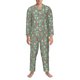 thumbnail image 3 of Balery Retro Hippie Groovy Mushroom Pijama para Hombre de Dos Piezas con Manga Larga, Conjunto de Dormir y Descanso Suave con Bolsillos-Large, 3 of 7