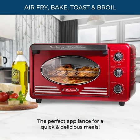 Nostalgia - RTOV2RR Retro 12-Slice Convection Toaster Oven - Retro Red