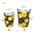 thumbnail image 3 of Balery Geometric Pattern with Bee Cesta de ropa redonda con asas, impermeable, independiente, para ropa, juguetes, dormitorio y familia-Small, 3 of 6