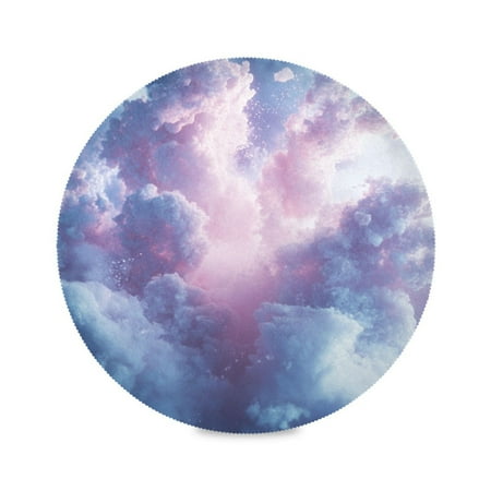 

Round Plate Mat 15.4x15.4 Inchesx6 Placemat Table Mat Kitchen Mat Coffee Mat Fabric Thick Strong Wear-Resistant Heat Resistance Picturesque Sky