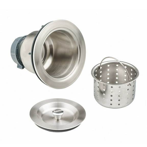3.5 inch Kitchen Sink Stainless Steel Basket Strainer Drain Assembly