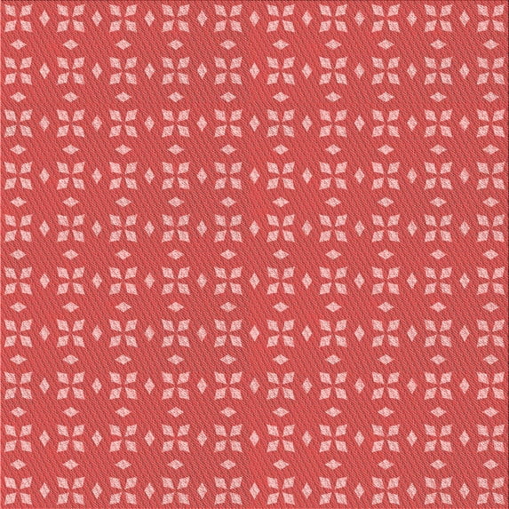 Ahgly Company Machine Washable Indoor Square Transitional Red Area Rugs, 4' Square