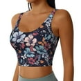thumbnail image 2 of Kdxio Flowers ad Butterflies Print Workout Crop Tank Top for Women Racerback Yoga Tank Tops Athletic Sports Shirts Exercise Undershirts, 2 of 9