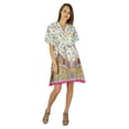 thumbnail image 7 of Dress Phagun Printed Caftan Maxi Nightwear Bohemian Short Cotton Kaftan, 7 of 7