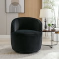 thumbnail image 4 of YesFashion Swivel Barrel Chair with Surrounding Backrest, 360 ° Rotating Base 250 Pounds Load Capacity Accent Velvet Sofa Chair for Living Room, Bedroom, Office, Kids Room, 4 of 8