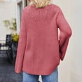 thumbnail image 4 of Duoif Sweaters for Women Trendy Women's Casual Long Sleeve Pullover Sweaters Crew Neck Oversized Ribbed Knit 2025 Fall Winter Sweater Jumper Tops Women's Sweaters Womens Tops Red L, 4 of 6