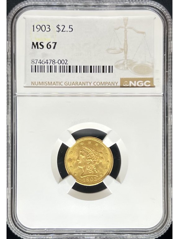 1903 $2.5 Liberty MS67 NGC (PA8746478002)