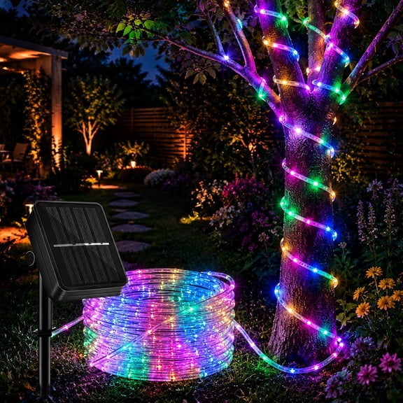 Solar String Lights Outdoor Waterproof, Solar Powered Rope Lights for Outside Home Party Wedding Yard Decorations, MultiColor(72FT 200LEDs)