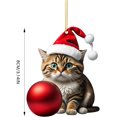 thumbnail image 4 of Adornos para árbol de Navidad, adornos colgantes para árbol de Navidad, dinosaurio, lindo gato navideño, colgante decorativo para árbol de Navidad, casa de campo, decoración para exteriores e interior, 4 of 6