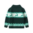 thumbnail image 3 of Fdqin Boys Christmas Sweater Cardigan Girls Reindeer Snowflake Collared Knitted Sweaters Kids Button Down Ugly Christmas Cardigans Green 4-5 Years, 3 of 11