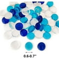 thumbnail image 6 of NOGIS Blue Mix Glass Gemstone Beads Vase Fillers (0.66 LB) Flat Marble Beads Multiple Color Choices Aquarium Decor Rocks Floral Stones Decorative Mosaic Gem Pebbles, 6 of 7