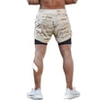 thumbnail image 6 of Genuiskids Genuiskids Mens 2 in 1 Running Shorts | Gym Workout Athletic Training Compression Underwear Liner Double Layer Sports Shorts with Pockets, 6 of 8