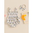 thumbnail image 2 of Bagilaanoe Newborn Baby Girl Summer Rompers Print Sleeveless Bodysuits + Headband 3M 6M 12M 18M Infant One Piece Jumpsuit, 2 of 7
