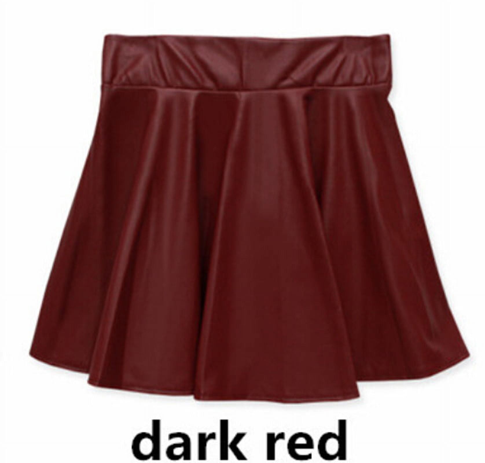 Dark red skater skirt cheap