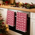 thumbnail image 6 of 2 Pack Christmas Hand Towels, Snowflake Christmas Kitchen Towels, Soft Absorbent Holiday Dish Towels for Bathroom Kitchen Decor, Xmas Gift, 15.7 x 23.6 inch, 6 of 6